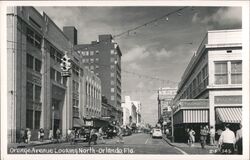 Orange Avenue Looking North, Orlando, Florida Postcard