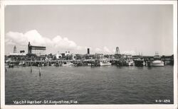 St. Augustine, Florida Yacht Harbor Postcard