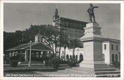 Old Slave Market & Ponce De Leon Monument Postcard