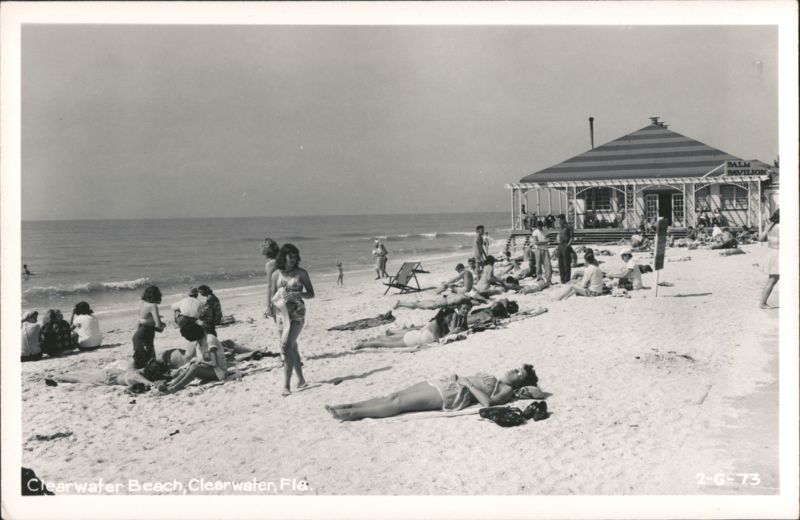 Beachgoers Relaxing at Clearwater Beach, Florida