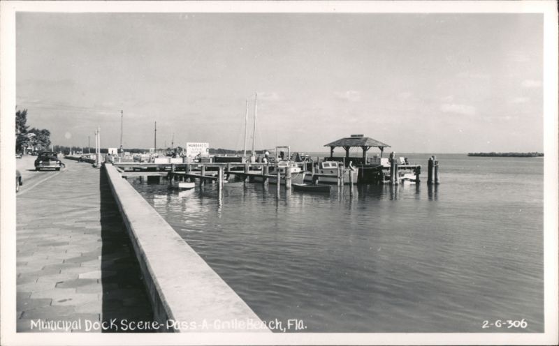 Municipal Dock Scene, Pass-A-Grille Beach, Florida