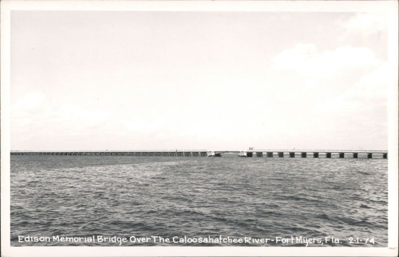 Edison Memorial Bridge over the Caloosahatchee River Fort Myers Florida