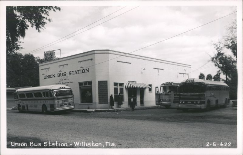 Union Bus Station, Williston, Florida with Greyhound Buses