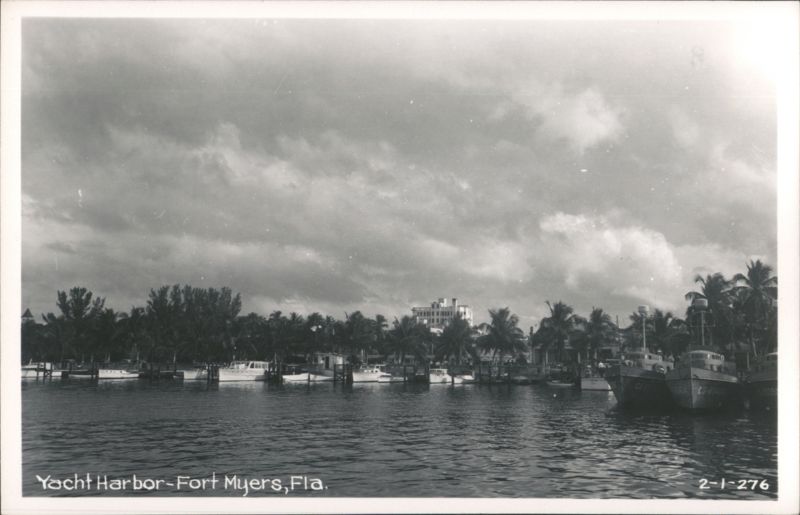 Boats Docked at Yacht Harbor, Fort Myers, FL Florida