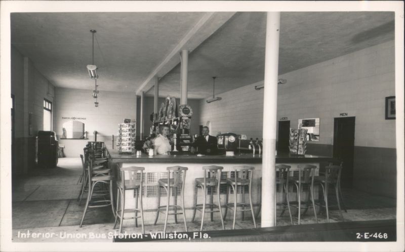 Union Bus Station Interior, Lunch Counter, Williston, FL Florida