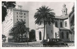 Fort Harrison Hotel & Peace Memorial Presbyterian Church, Clearwater Postcard