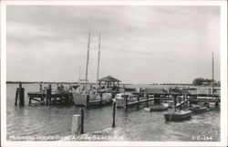 Municipal Docks and Boats at Pass-A-Grille Beach, Florida Postcard