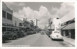 Downtown Winter Haven, Florida Street Scene Postcard