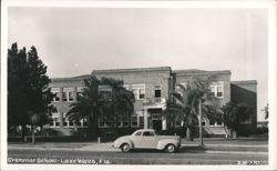 Lake Wales Grammar School with Classic Car Postcard