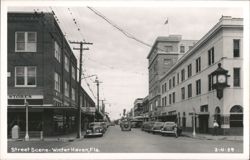 Downtown Winter Haven, Florida Street Scene Postcard