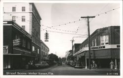 Downtown Winter Haven, Florida Street Scene Postcard
