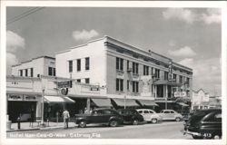 Hotel Nan-Ces-O-Wee and Street Scene in Sebring, FL Postcard