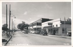 Bushnell, Florida Main Street Scene Postcard