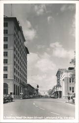 Main Street View, Lakeland FL Postcard