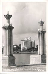 New Florida Hotel Across Mirror Lake, Lakeland FL Postcard