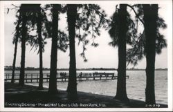 Evening Scene at Pinecrest Lakes Club Pier Postcard