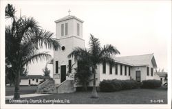 Community Church in Everglades City, Florida Postcard