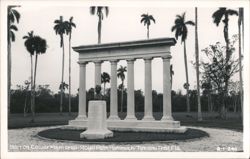 Barron Collier Memorial, Royal Palm Hammock Tamiami Trail Postcard