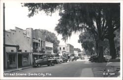 Downtown Dade City, Florida Street Scene Postcard