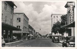 Bradenton, Florida Main Street Scene Postcard