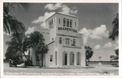 Bradenton Chamber of Commerce and Yacht Club, Florida Postcard