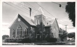 First Baptist Church, Williston, Florida Postcard