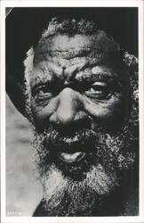 Portrait of an Elderly Man with a White Beard and Dark Hat Postcard