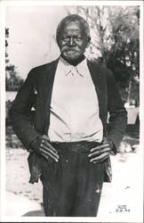 Portrait of an Elderly African American Man Postcard