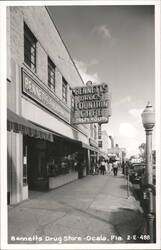 Bennett's Drug Store, Fountain, and Cafe in Ocala, FL Postcard