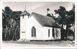 White Methodist Church in Homosassa, Florida Postcard