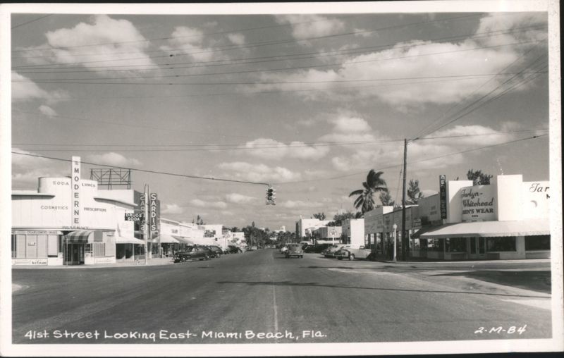 41st Street Looking East, Miami Beach Florida