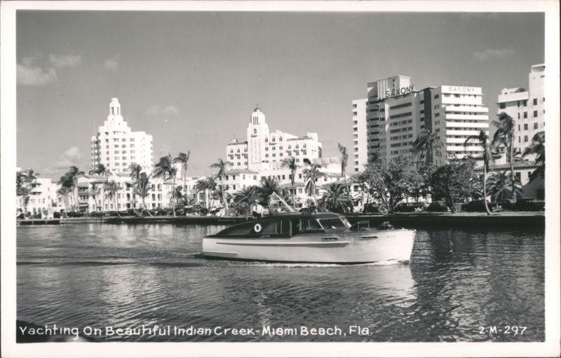 Yachting on Indian Creek, Miami Beach Florida