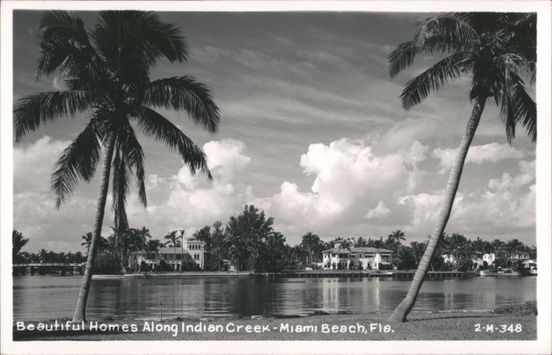 Homes Along Indian Creek, Miami Beach Florida