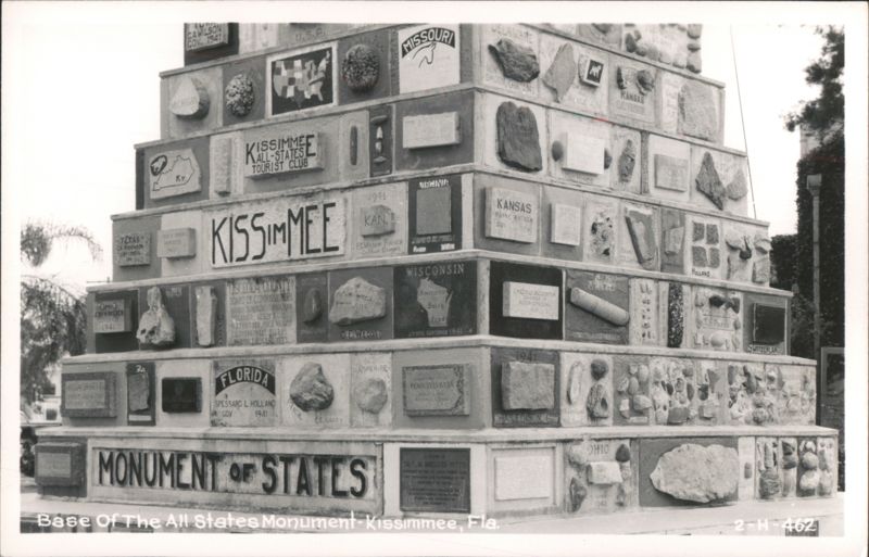 Base of the All States Monument Kissimmee Florida