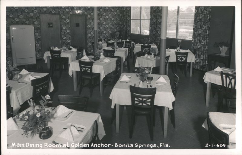 Main Dining Room at Golden Anchor Bonita Springs Florida