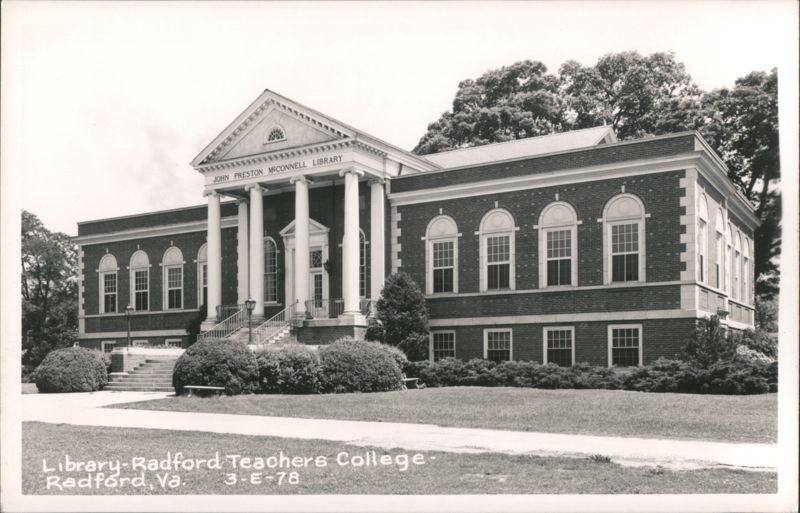 John Preston McConnell Library, Radford Teachers College Virginia