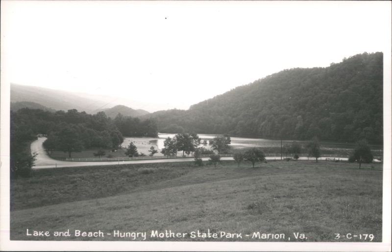 Lake and Beach at Hungry Mother State Park Marion Virginia