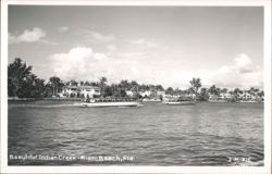 Beautiful Indian Creek, Miami Beach Postcard