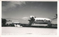 Goodyear Blimp at Naval Air Station Richmond Postcard
