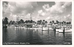 City Yacht Basin, Miami Postcard