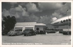 Goodyear Blimp Winter Headquarters, Miami, Florida Postcard