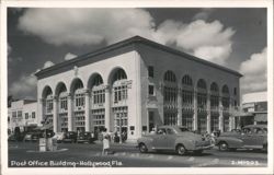 Post Office Building in Hollywood, Florida Postcard
