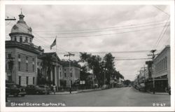 Street Scene, Bartow, Florida Postcard