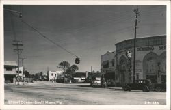 Street Scene in South Miami, Florida Postcard