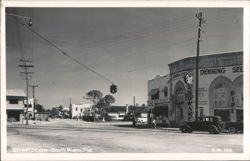 Street Scene in South Miami, Florida Postcard