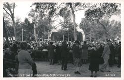 Mid-Winter Crowd in Williams Park Postcard