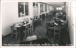 Patio Dining Room at Golden Anchor Postcard