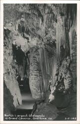 World's Largest Stalagmite in Grand Caverns Postcard