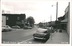 Rare: Street Scene in Goodwater, Alabama Postcard