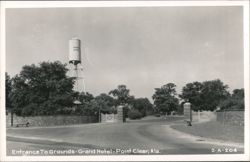 Entrance to Grand Hotel, Point Clear Postcard